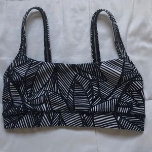 Black and white Lulu lemon sports bra!